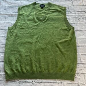 Brooks Brothers Merino Wool Sweater Vest Green